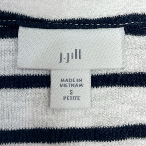 J. Jill Striped Open Front Long Duster Cardigan Sweater S Petite - Picture 14 of 16